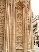 Lyon, Cathedrale Saint Jean, Portail, Porche de gauche, Ebrasements, Plaques decorees (05)